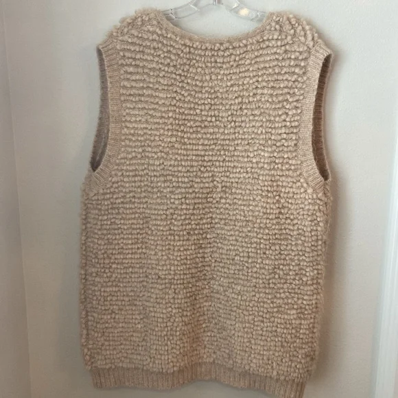 White + Warren Alpaca Open Front Knit Vest Jacket - Picture 2 of 5